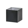 Wandlamp kubus verst. zwart/grijs ex.g9>Straluma