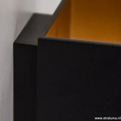 Wandlamp kubus zwart/goud><noscript><img width=