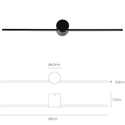 Wandlamp Mizar 60cm zwart IP44><noscript><img width=