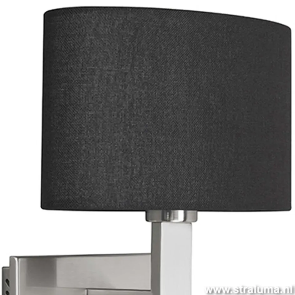Wandlamp New Oval kap zwart led>Straluma New