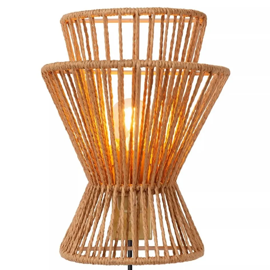 Wandlamp papier naturel met mat goud>Straluma Clearance