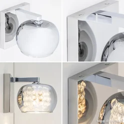 Wandlamp Pearl glas/chroom>Straluma Outlet
