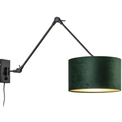 Wandlamp Prestige Chic zwart/kap groen>Straluma Sale