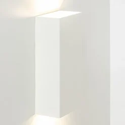 Wandlamp rechthoek wit up+down GU10>Straluma Outlet