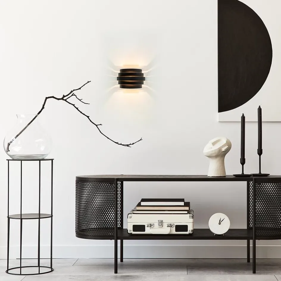 Wandlamp Scudo zwart/goud 20cm>Straluma