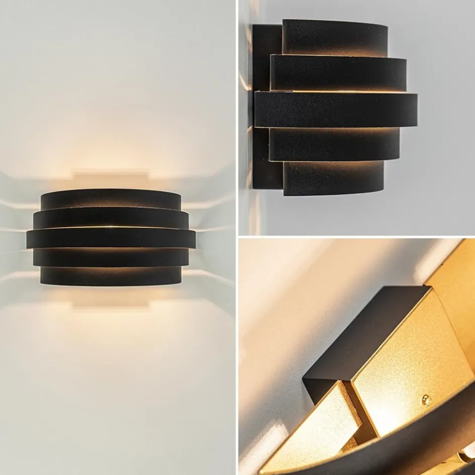 Wandlamp Scudo zwart/goud 25cm>Straluma Best