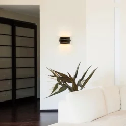 Wandlamp Scudo zwart/goud 25cm><noscript><img width=