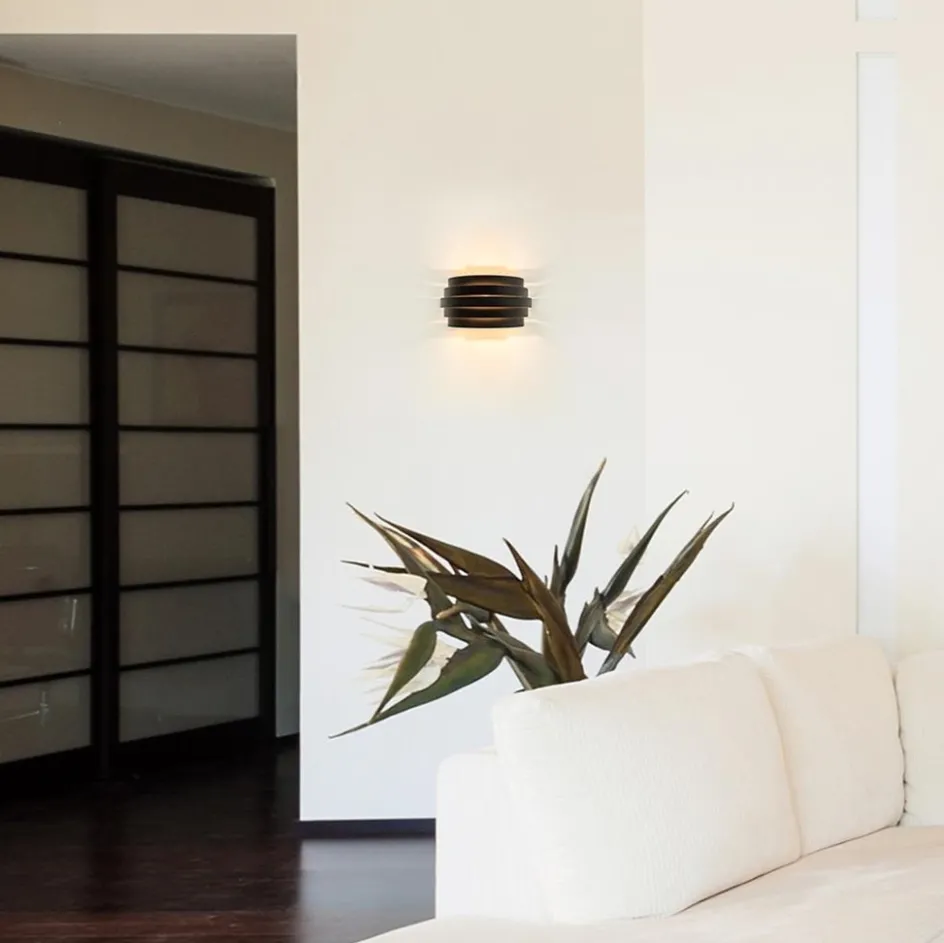 Wandlamp Scudo zwart/goud 25cm>Straluma Best