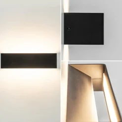 Wandlamp Stretto zwart 30cm></noscript>Straluma Outlet