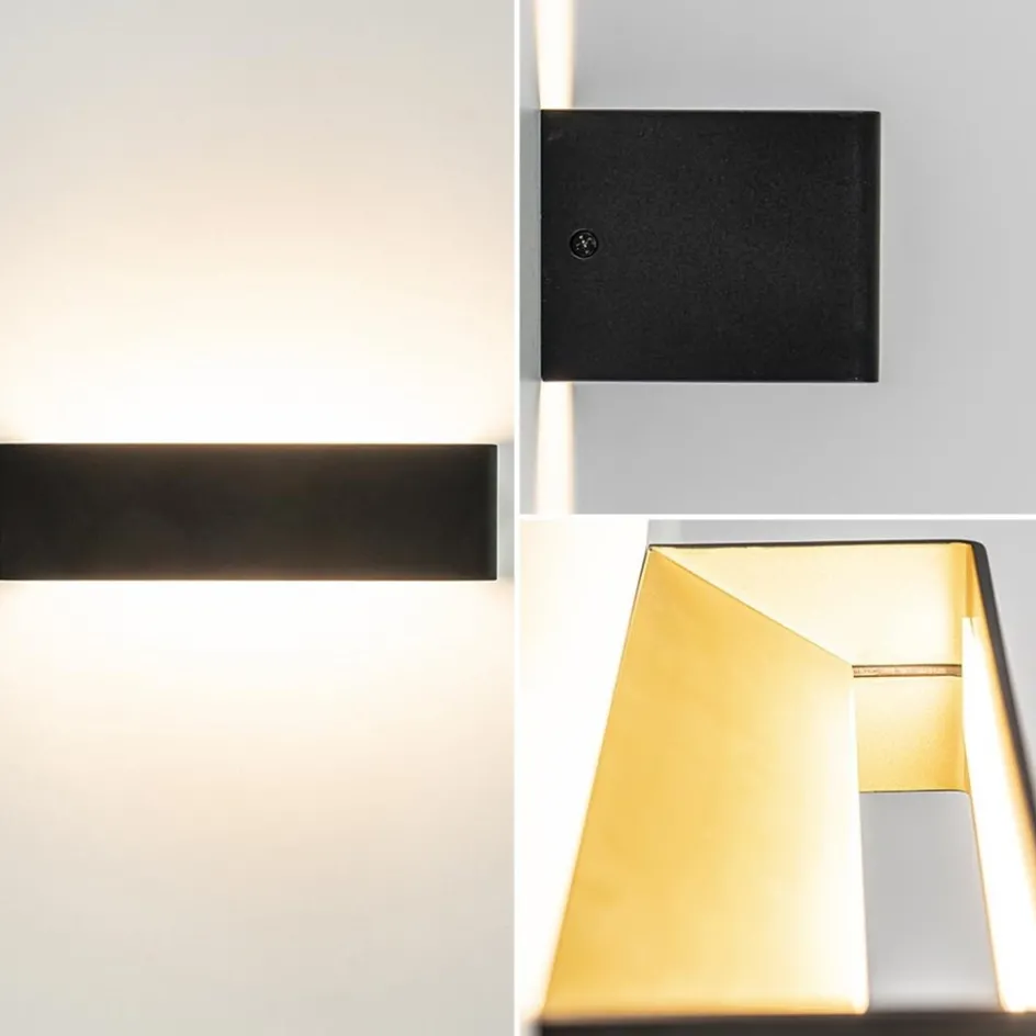 Wandlamp Stretto zwart/goud 30cm>Straluma