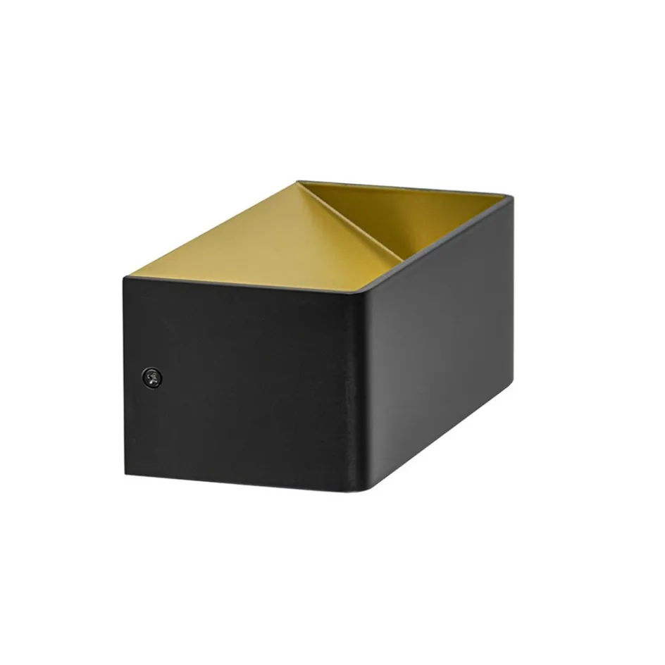 Wandlamp Stretto zwart/goud 20cm>Straluma Online