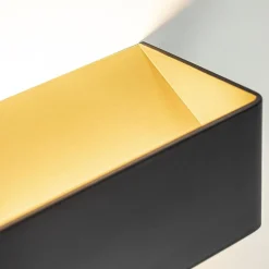 Wandlamp Stretto zwart/goud 20cm><noscript><img width=