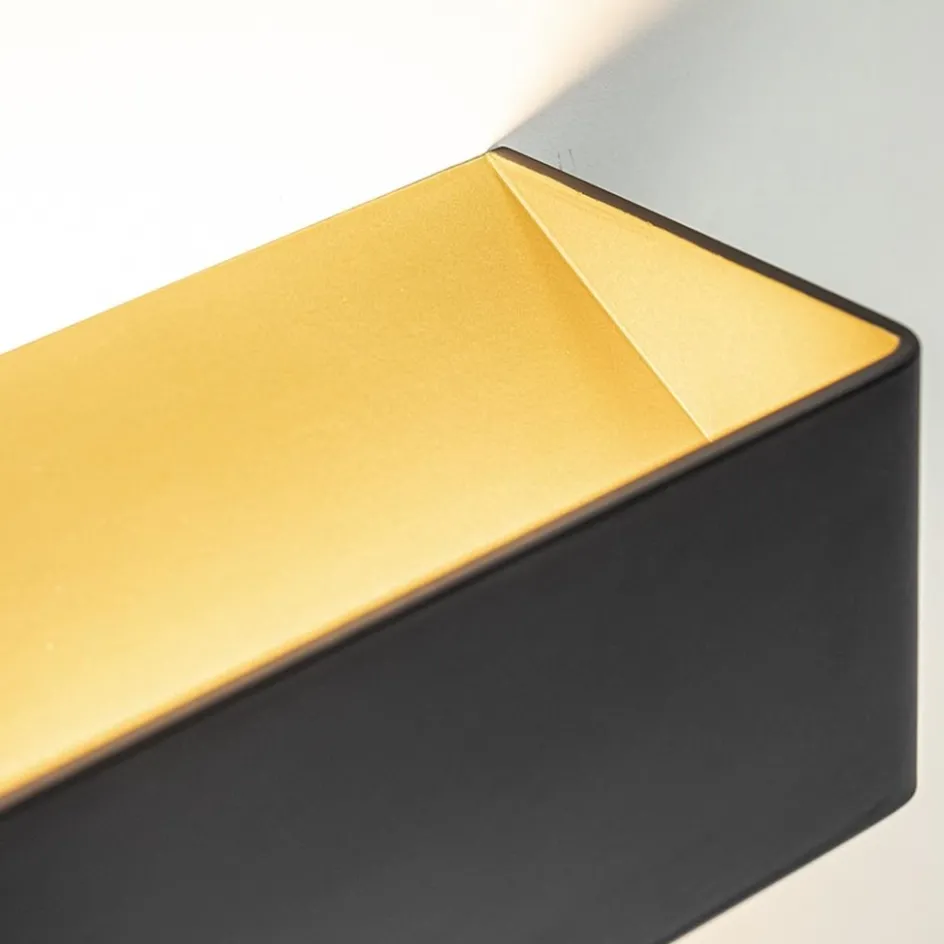 Wandlamp Stretto zwart/goud 20cm>Straluma Online