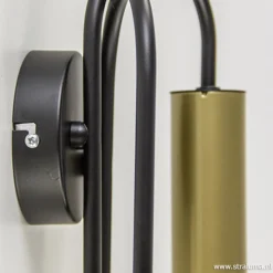 Wandlamp toog dubbel zwart/mat goud><noscript><img width=