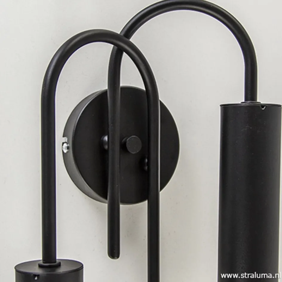 Wandlamp toog dubbel zwart>Straluma