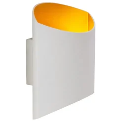 Wandlamp up+down wit met goud G9><noscript><img width=