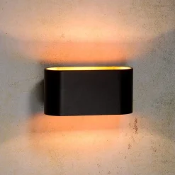 Wandlamp Xera ovaal zwart/goud></noscript>Straluma Online