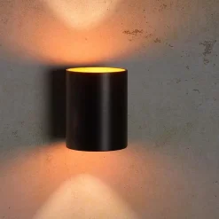 Wandlamp Xera zwart/goud binnenkant><noscript><img width=