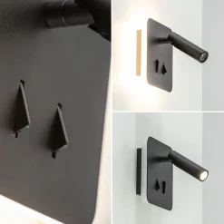 Wandlamp zwart leesspot + indirect lich></noscript>Straluma Sale