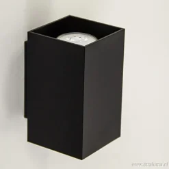Wandlamp zwart rechthoek up+down gu10><noscript><img width=
