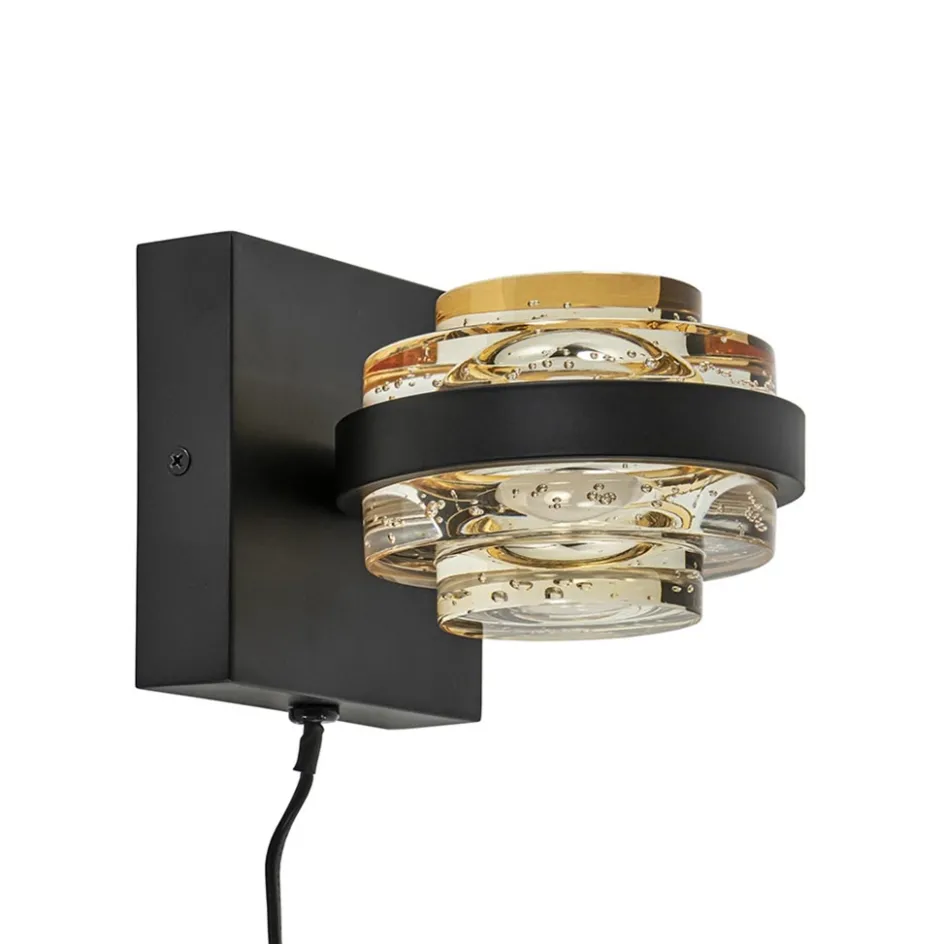 Wandlamp zwart/amber>Straluma