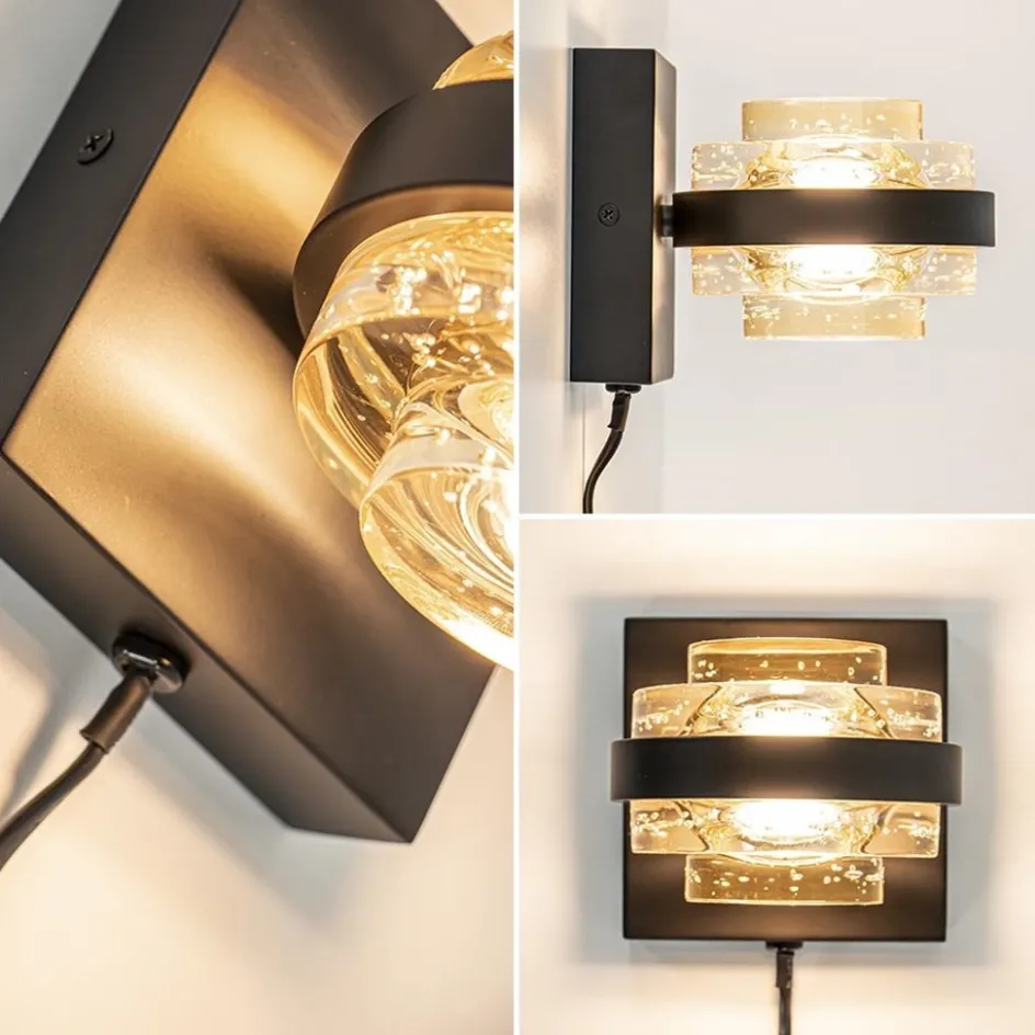 Wandlamp zwart/amber>Straluma