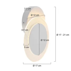 Wand-/plafondlamp Lido wit indirect><noscript><img width=