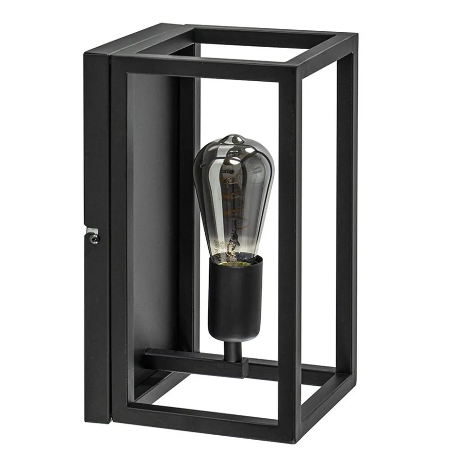 Wand-/plafondlamp rechthoek frame zwart>Straluma Sale