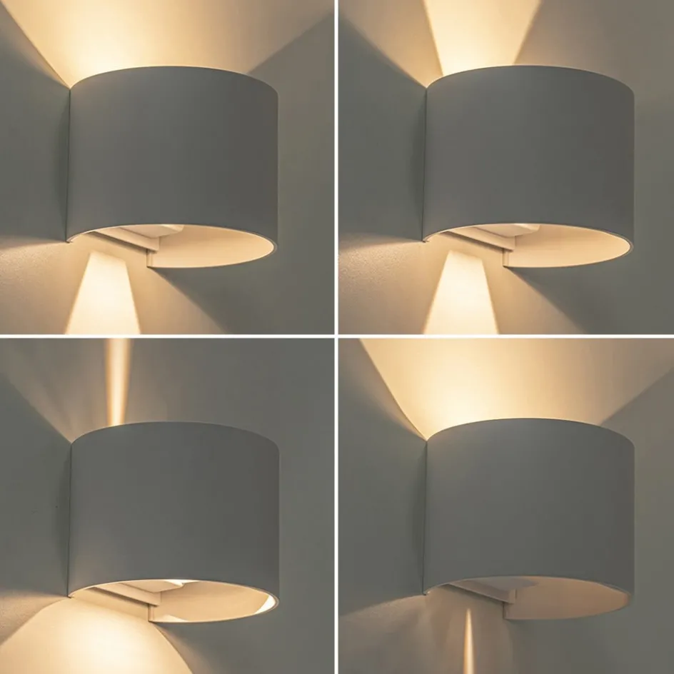 Witte LED Buitenlamp IP54 afgerond wit>Straluma Outlet