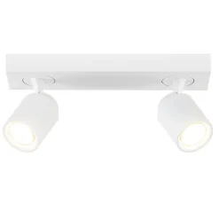 Witte 2-lichts opbouwspot GU10 verstelbaar>Straluma Discount