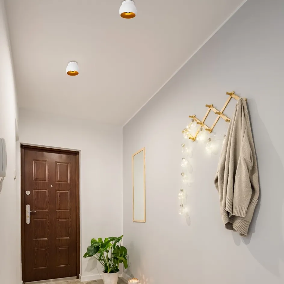 Witte plafondspot GU10 met gouden binnenzijde>Straluma Best