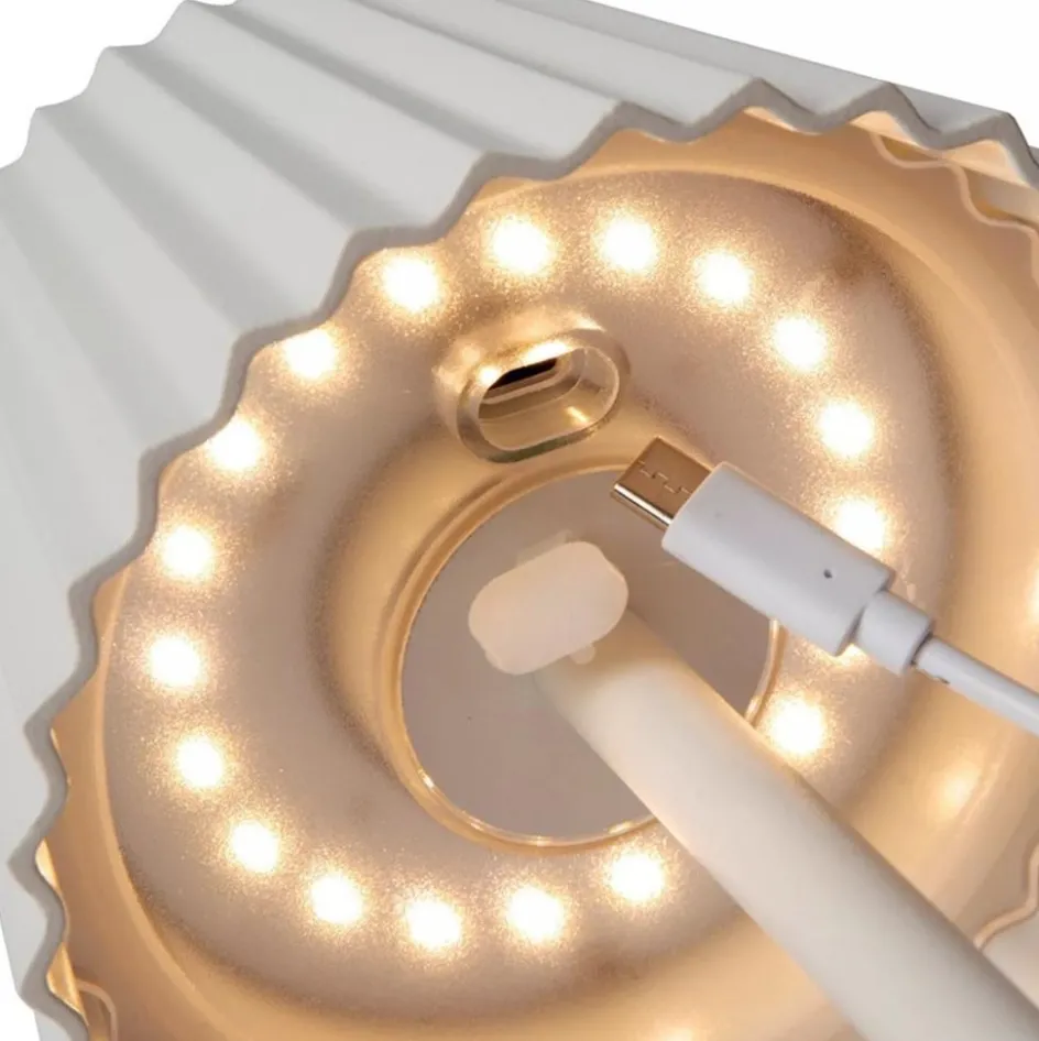 Witte tafellamp oplaadbaar inclusief dimbaar LED IP54>Straluma Outlet