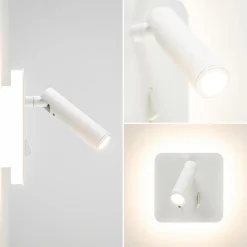 Witte wandlamp vierkant inclusief LED en spot></noscript>Straluma Best