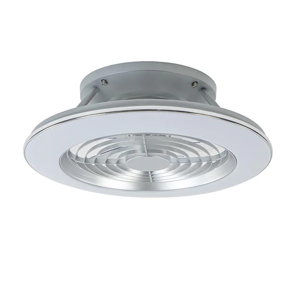 Zilveren ventilator inclusief LED klein>Straluma Outlet