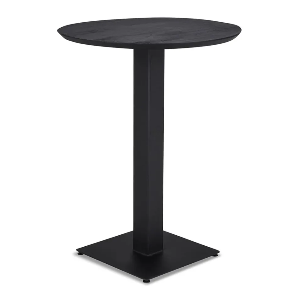 Zwart houten bartafel Ø80x105 cm>Straluma Online