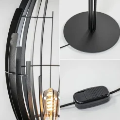 Zwart metalen design vloerlamp Omegna dimbaar></noscript>Straluma Sale