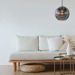 Zwart metalen hanglamp bol 30 cm></noscript>Straluma Sale