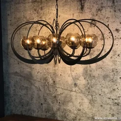 Zwart metalen hanglamp met smoke glas></noscript>Straluma Best
