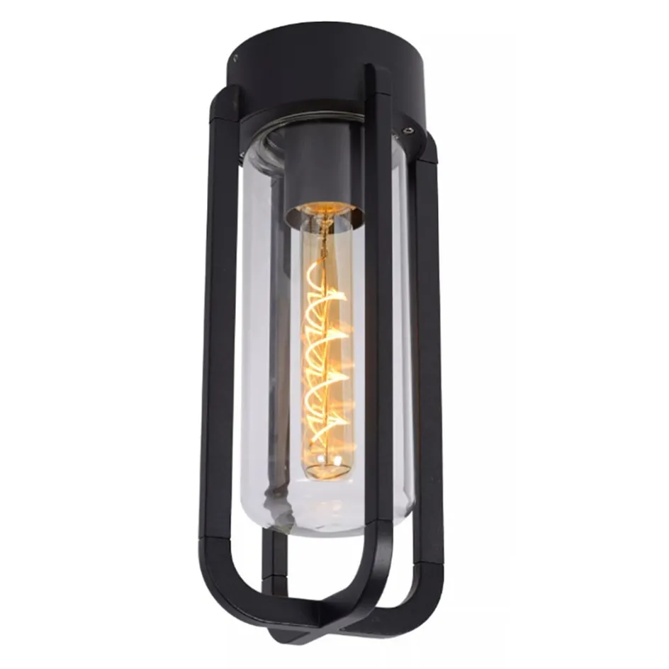 Zwarte buitenlamp plafond IP44>Straluma Online
