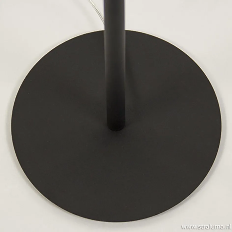 Zwarte krul vloerlamp LED dimbaar>Straluma Online