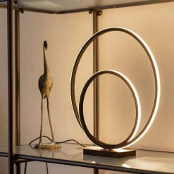 Zwarte LED tafellamp met touchdimmer><noscript><img width=