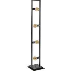 Zwarte metalen vloerlamp open frame>Straluma Best