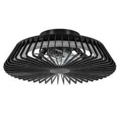 Zwarte plafondventilator mini met dimbaar LED>Straluma Best