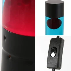 Zwarte tafellamp lava blauw met rood><noscript><img width=