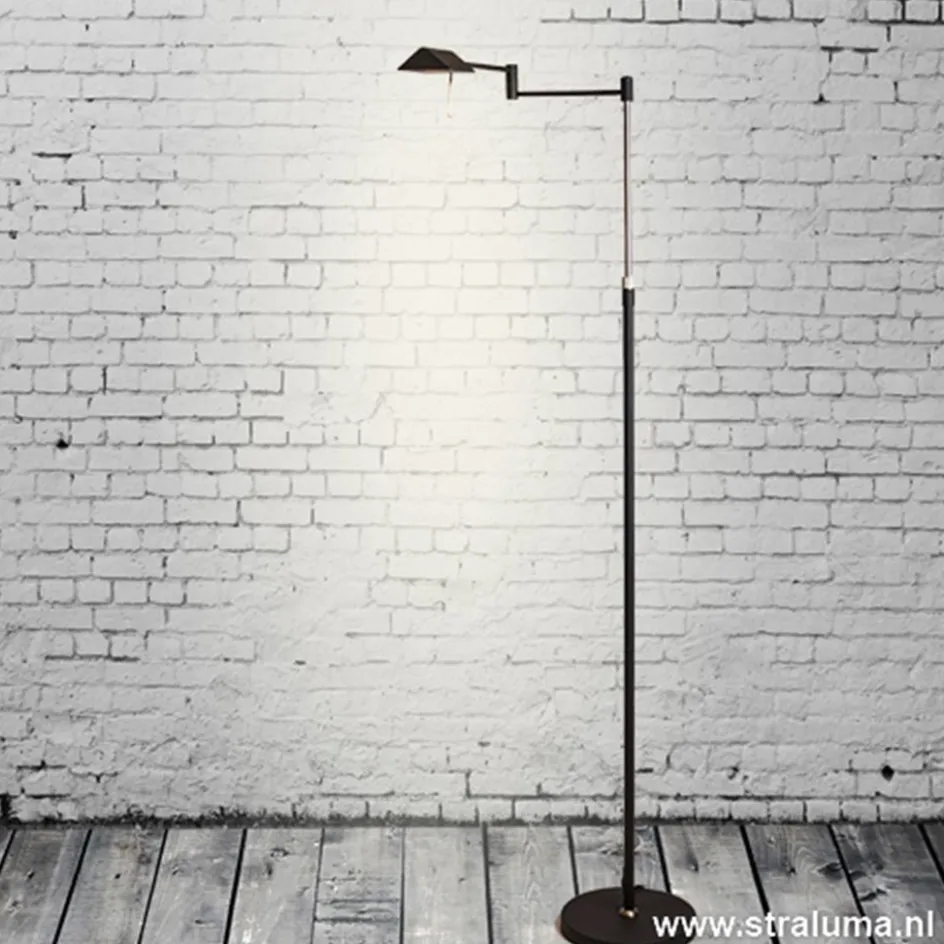 Zwarte vloerlamp-leeslamp LED dimbaar>Straluma