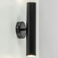 Zwarte wandlamp up+down cilinder GU10>Straluma Clearance