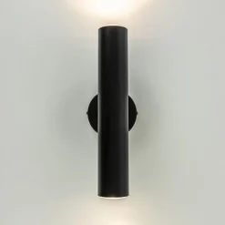 Zwarte wandlamp up+down cilinder GU10><noscript><img width=
